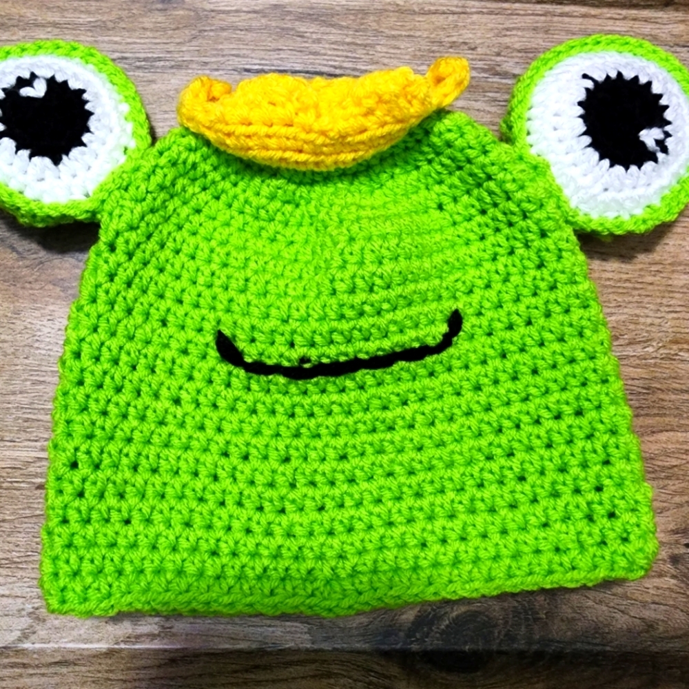 Super soft and comfy Frog Prince Adult beanie